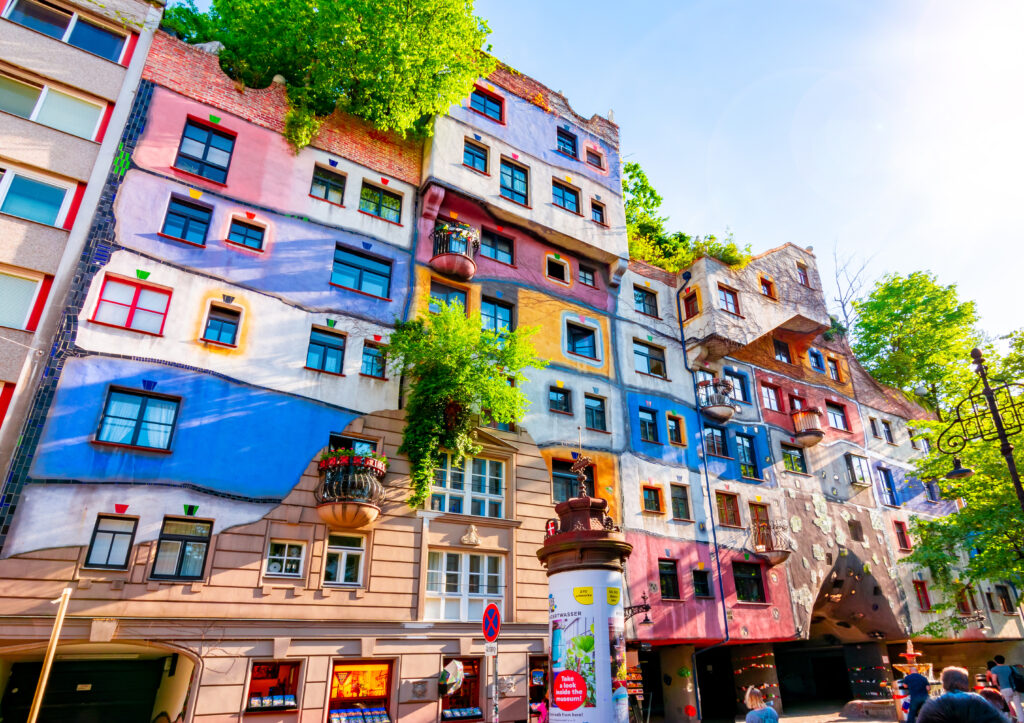 Vienna, Austria Hundertwasser house facade