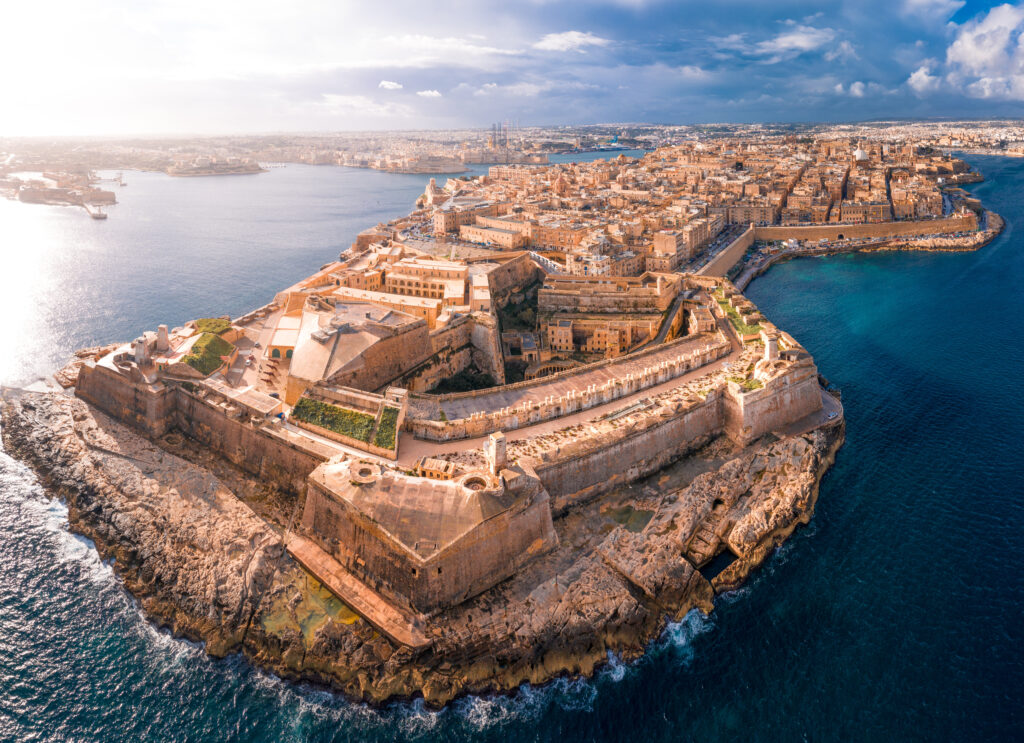 Fort St Elmo, Valletta, Malta, aerial view