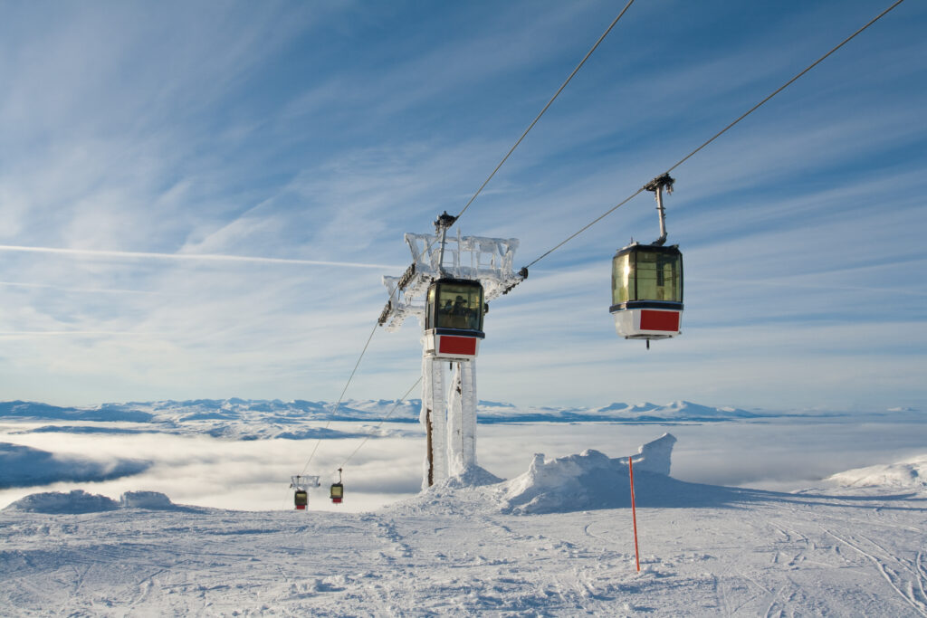 Gondola lift on ski resort in Sweden, Åre