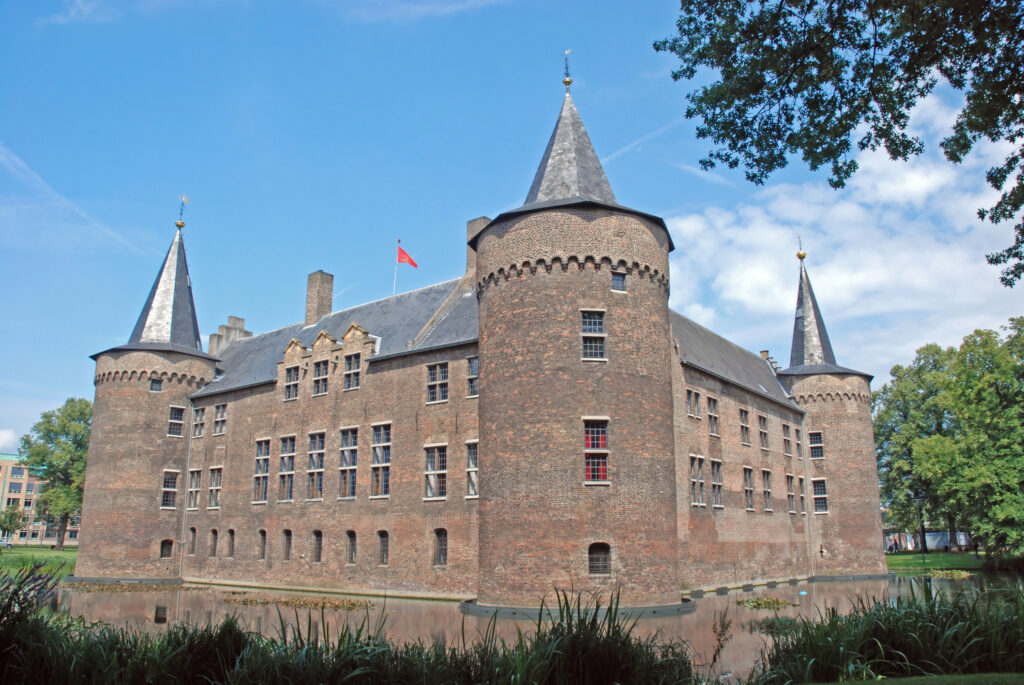 Dutch castle Helmond, square medieval moated castle
