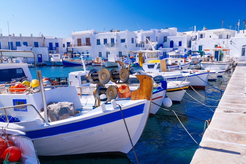 Famous fishing port in Naoussa, Paros island, Greece