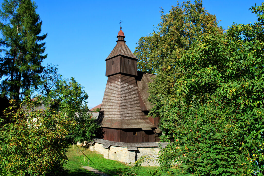 The old wooden church in Hervartov