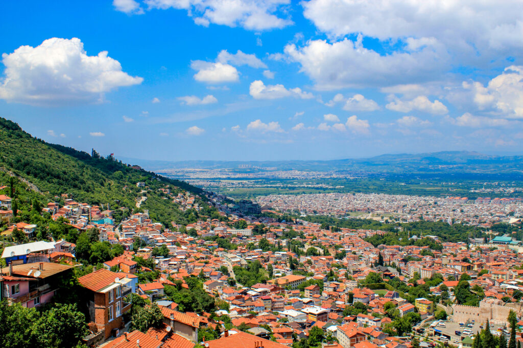 Panoramic view of Bursa City, Turkey