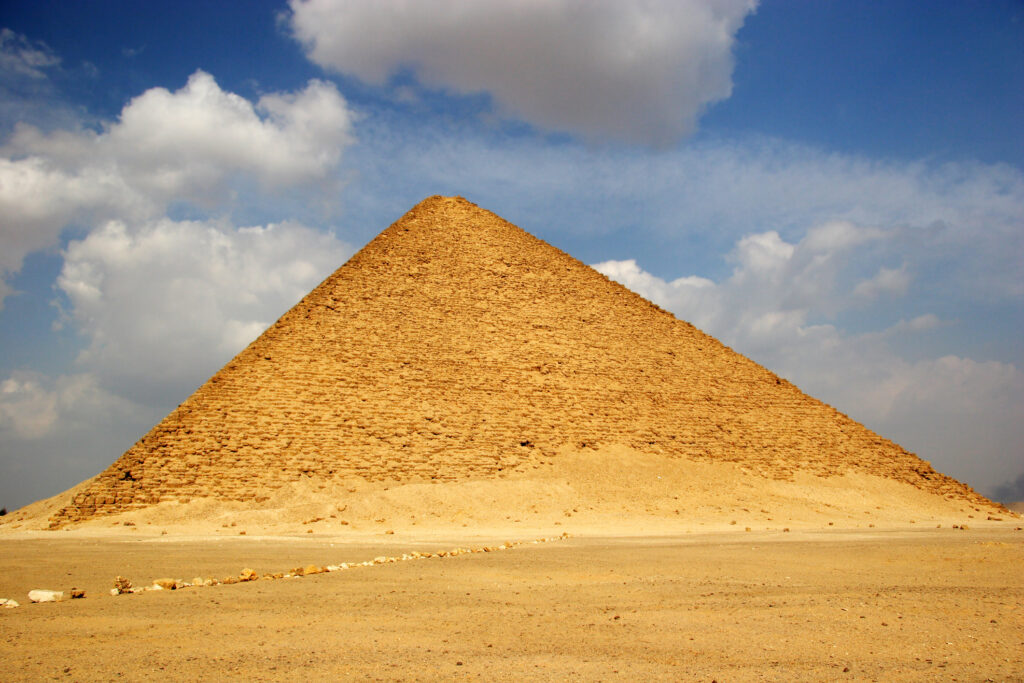 The Red Pyramid of Dahshur in Egypt