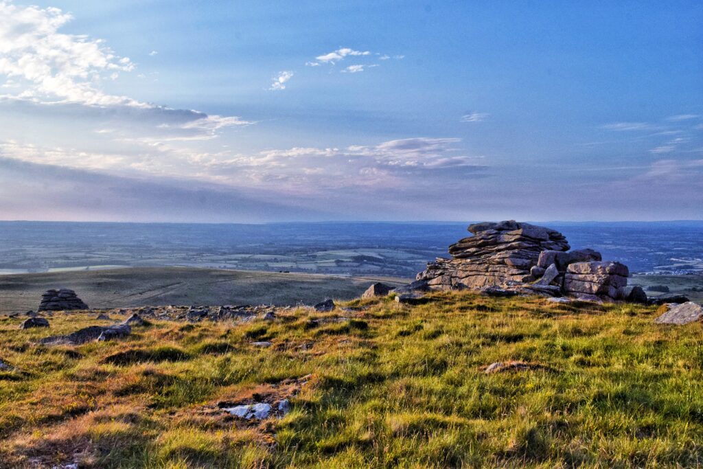 View over Devon taken from Dartmoor national park