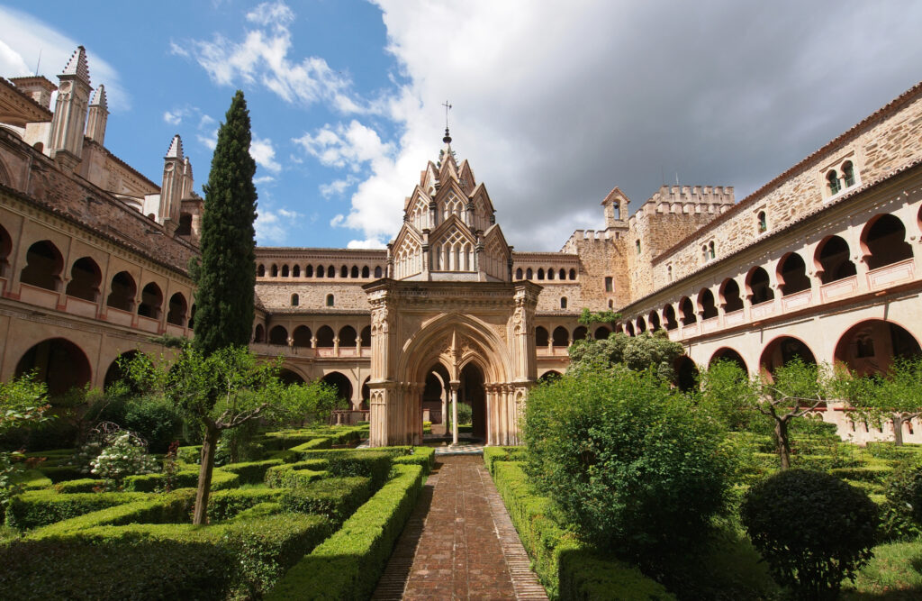 The monastery of Santa Maria de Guadalupe is situated in Guadalupe which is a municipality located in Extremadura, Spain