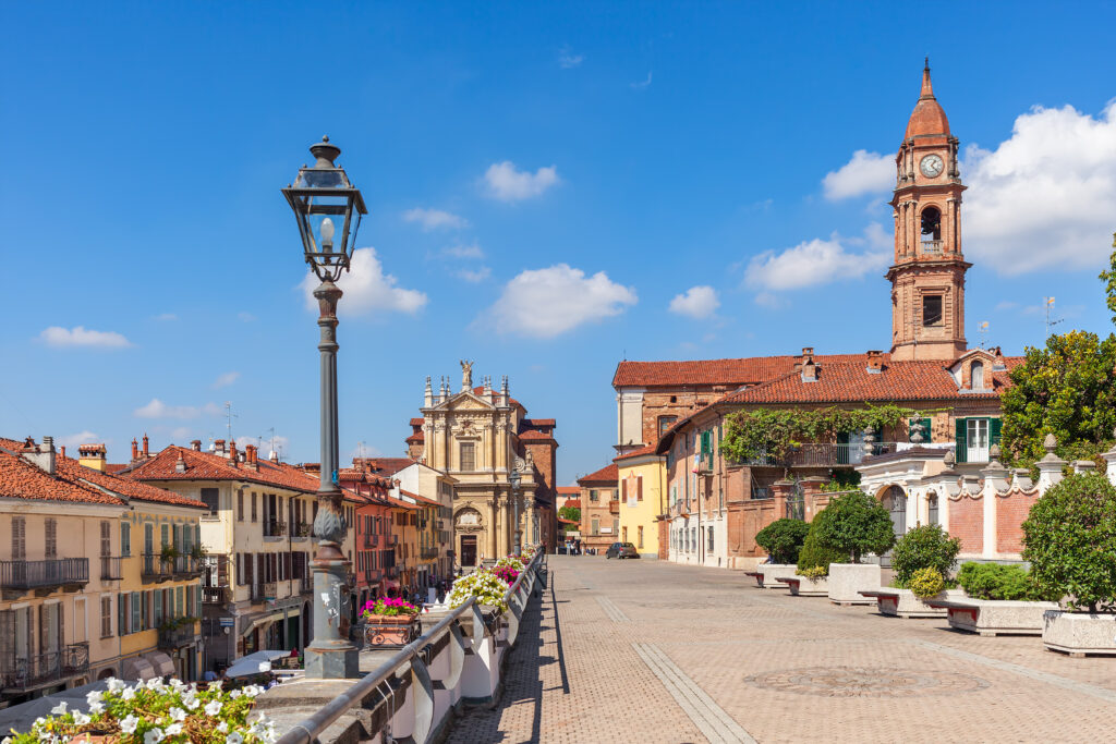 Beautiful view of town of Bra in Italy