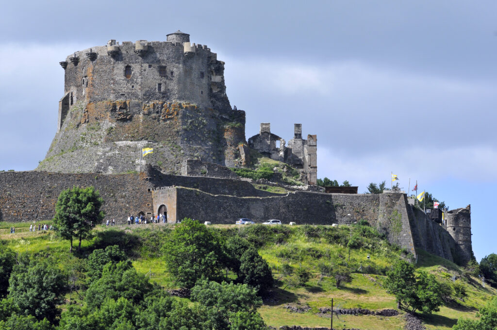 Castle of Murol in the Puy-de-Dome department in Auvergne in central France