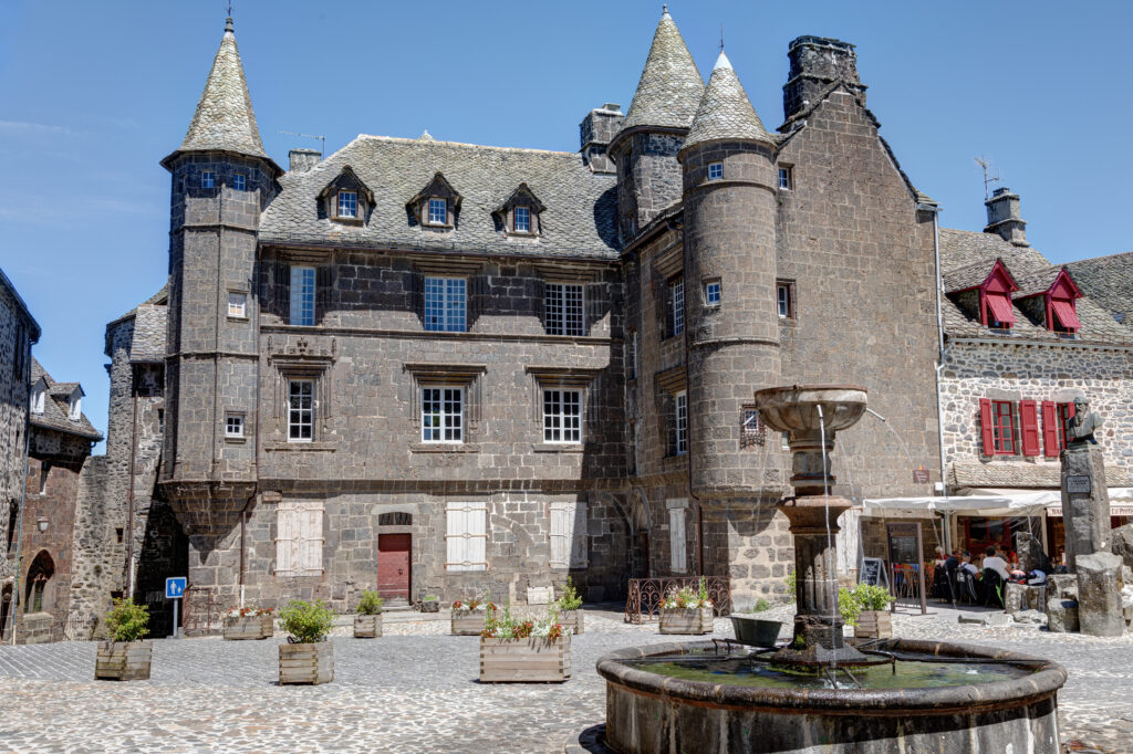 Salers in the department of Cantal - Region Auvergne