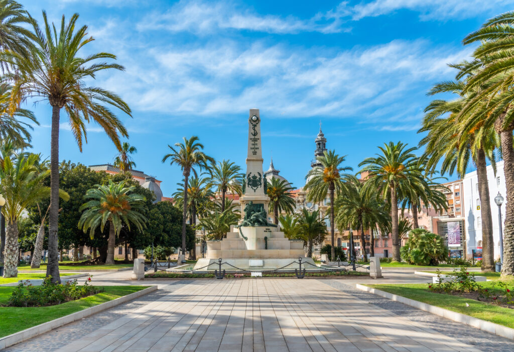 Monument of the heroes of Santiago de Cuba and Cavite in Cartagena, Spain