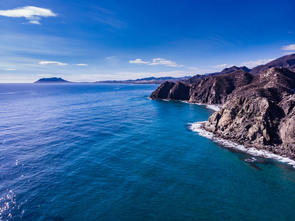 Sea coastal landscape, Cabo Cope y Puntas de Calnegre Regional Park, Murcia region in Spain