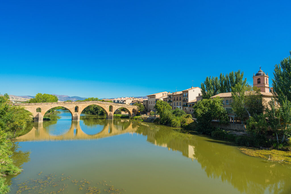 Medieval bridge, Camino de Santiago, Puente la Reina Spain