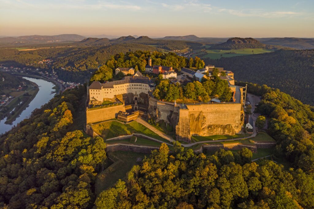 Konigstein fortress in Germany at summer daytime