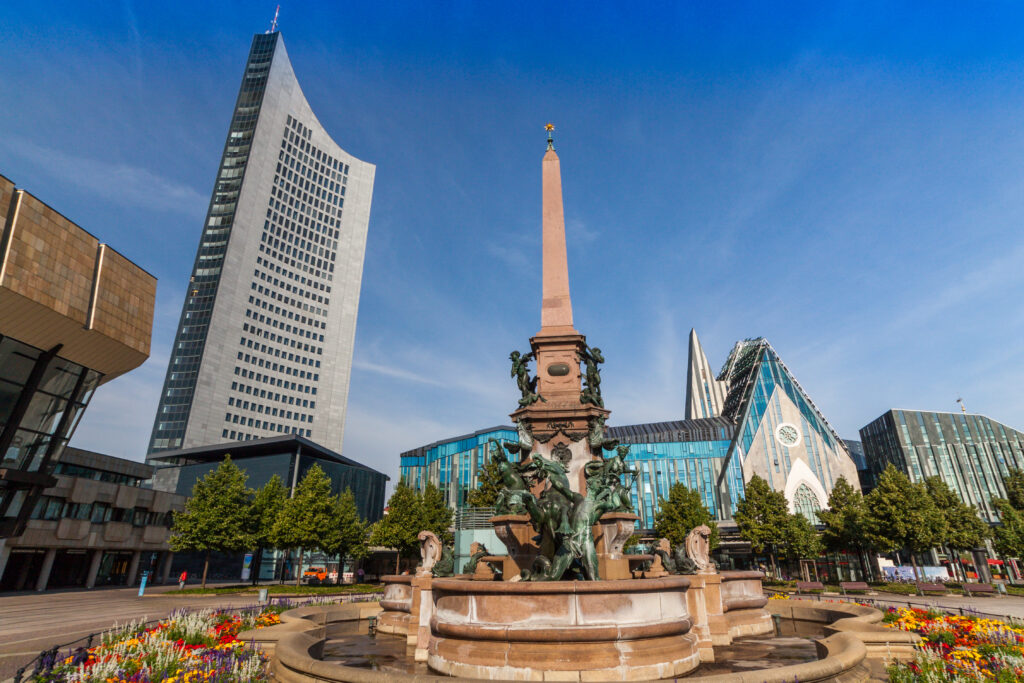 Augustusplatz, City of Leipzig, Saxony, Germany