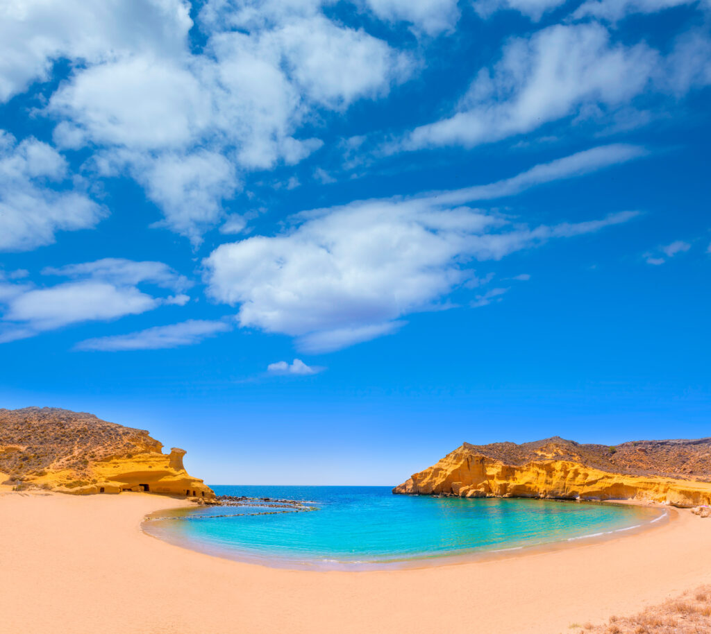 Cocedores beach in Murcia near Aguilas Spain