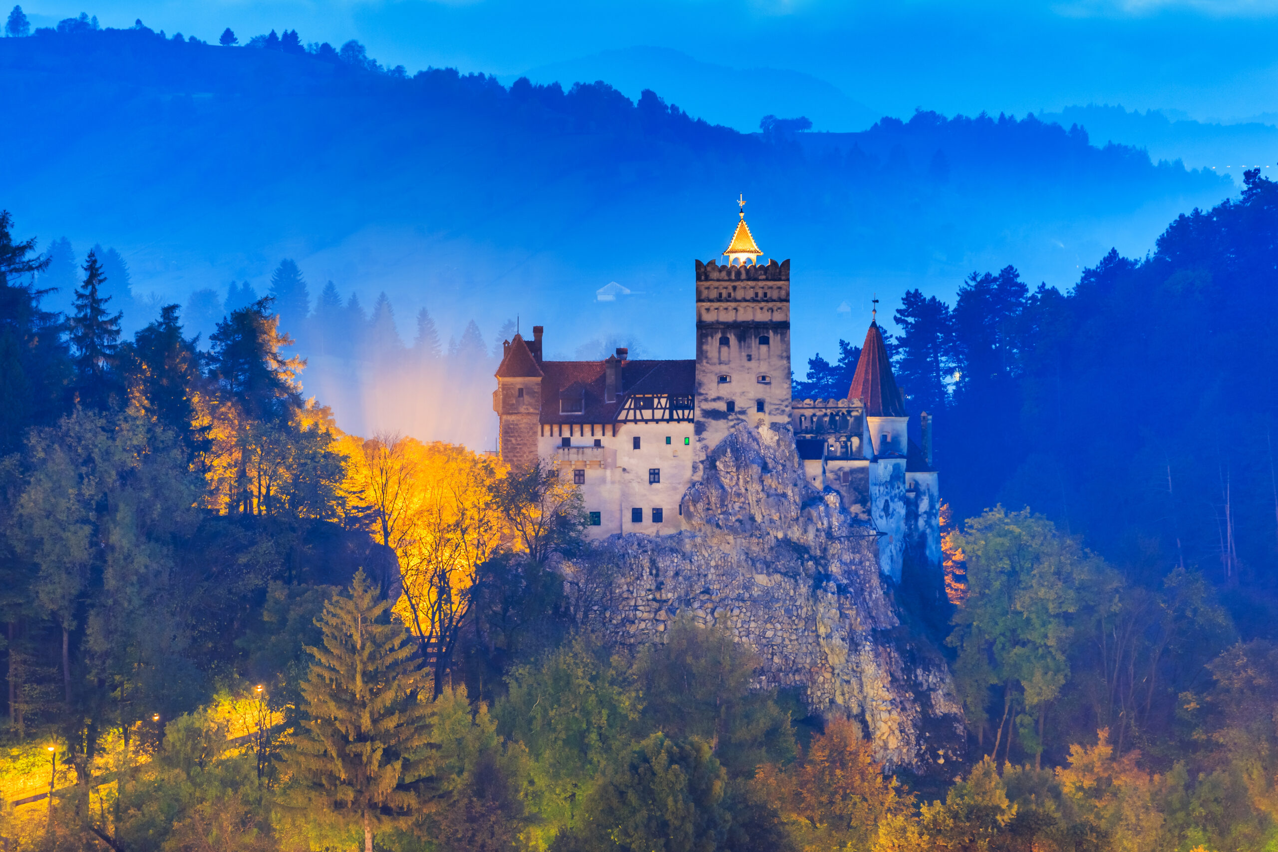 The medieval Castle of Bran, known for the myth of Dracula