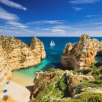 Beautiful beach near Lagos town, Algarve region, Portugal