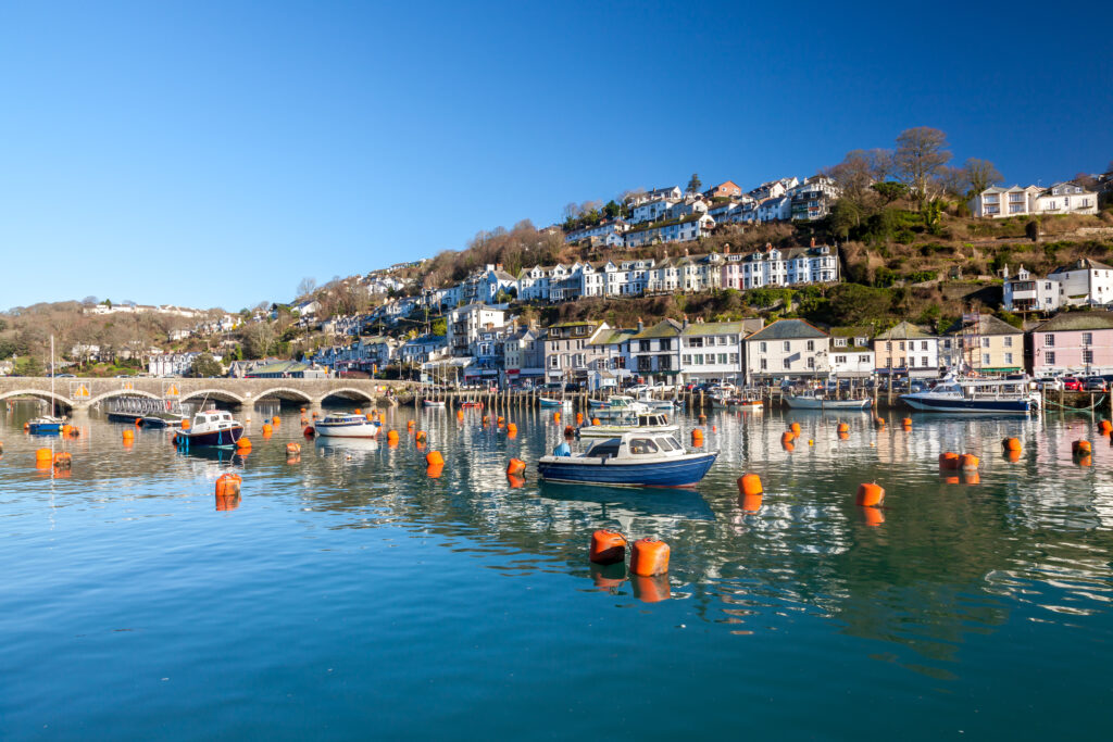 The picturesque coastal town of Looe Cornwall England UK