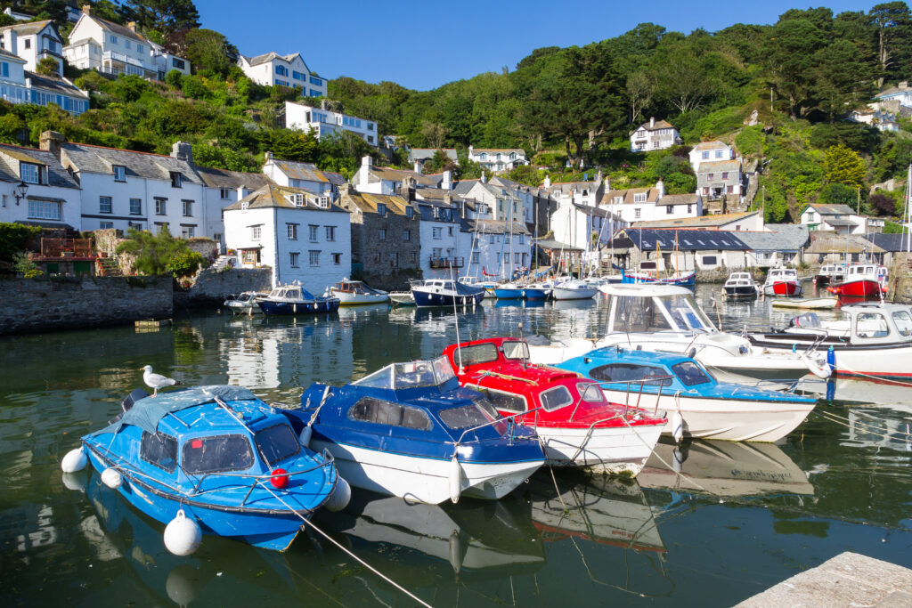 Historic Harbour at Polperro Cornwall England UK