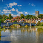 Aylesford Bridge and Church in Kent England