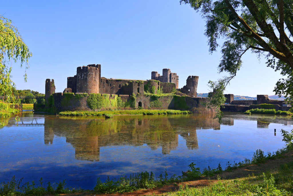 Caerphilly Castle is a medieval fortification in Caerphilly in South Wales
