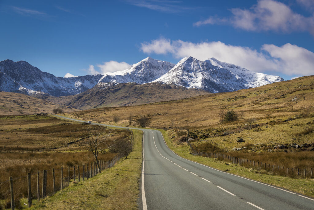 The beautiful landscape of Snowdonia national park, Wales