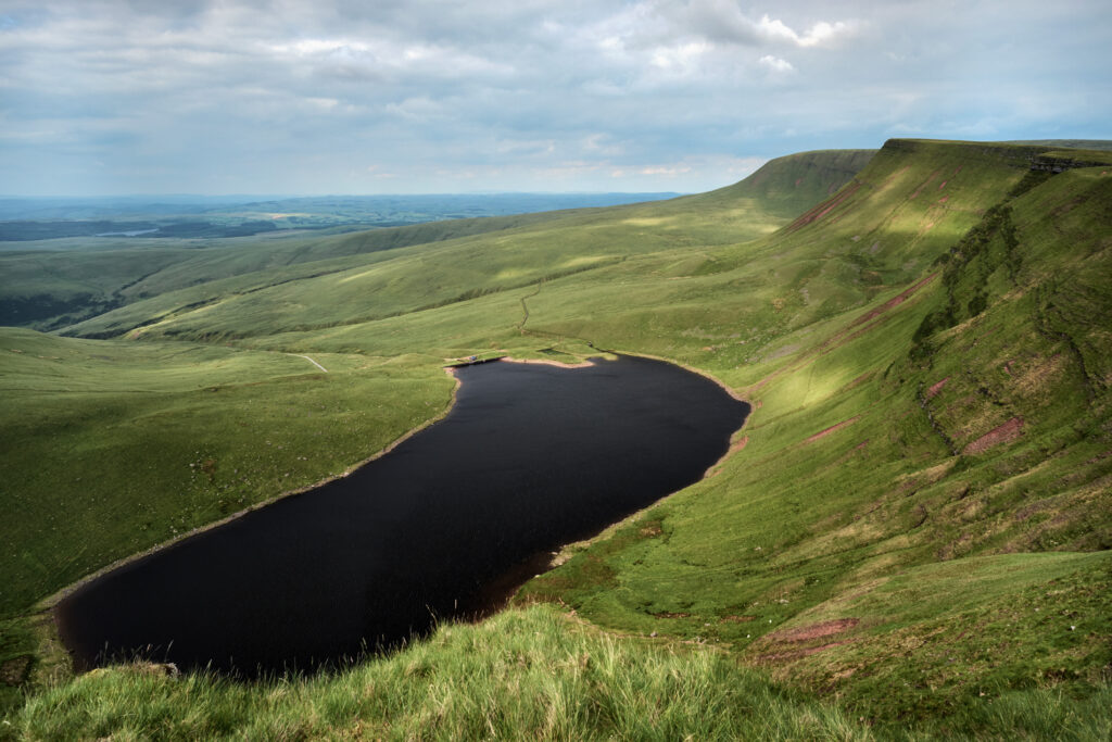Llyn y fan fach, the welsh lake in Brecon Beacons national Park, wales