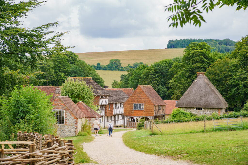 Special old house and life display in Weald & Downland Living Museum at Chichester, United Kingdom