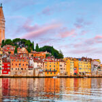 Coastline and tower of Church of Saint Euphemia