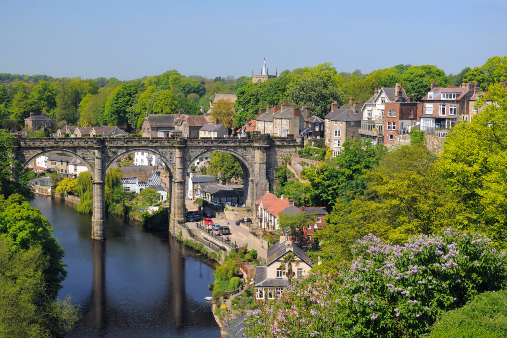 Viaduct view from hill, Knaresborough, England