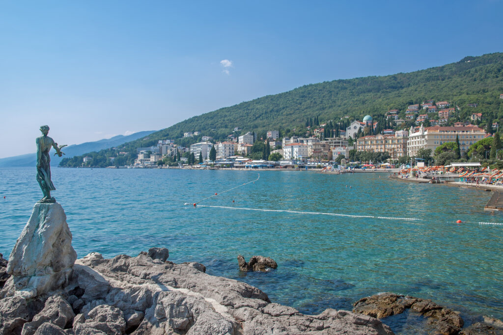 Village of Opatija at adriatic Sea in Istria,Croatia