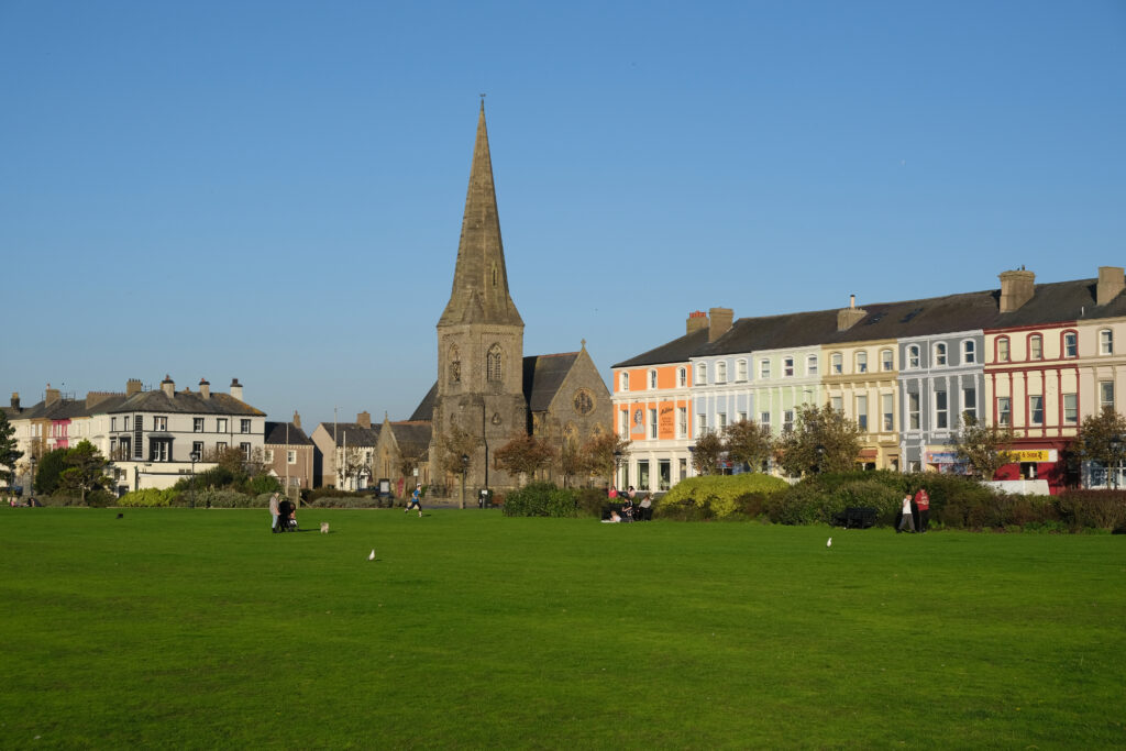 Late autumn afternoon sunshine at Silloth, Cumbria, England.
