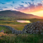 Beautiful Summer Morning sunrise looking towards Blencathra in the Lake District