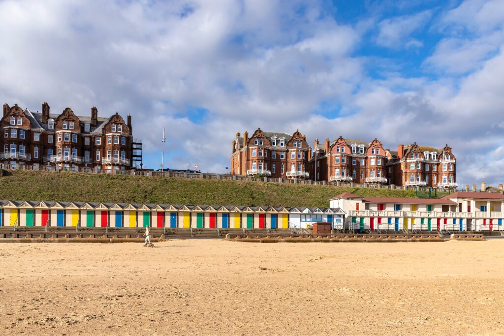 A view across Lowestoft Beach, on a quiet and yet sunny winter's day