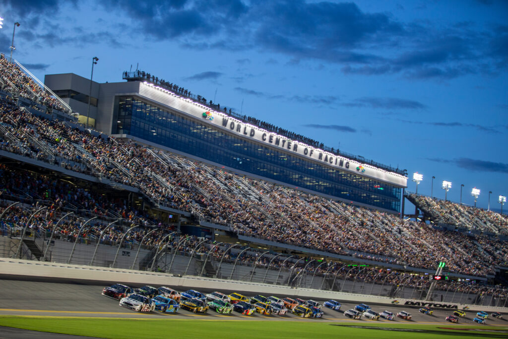 Daytona Beach, Florida, USA: The NASCAR MENCS Series take to the track for the Coke Zero Sugar 400 at Daytona International Speedway in Daytona Beach, Florida.