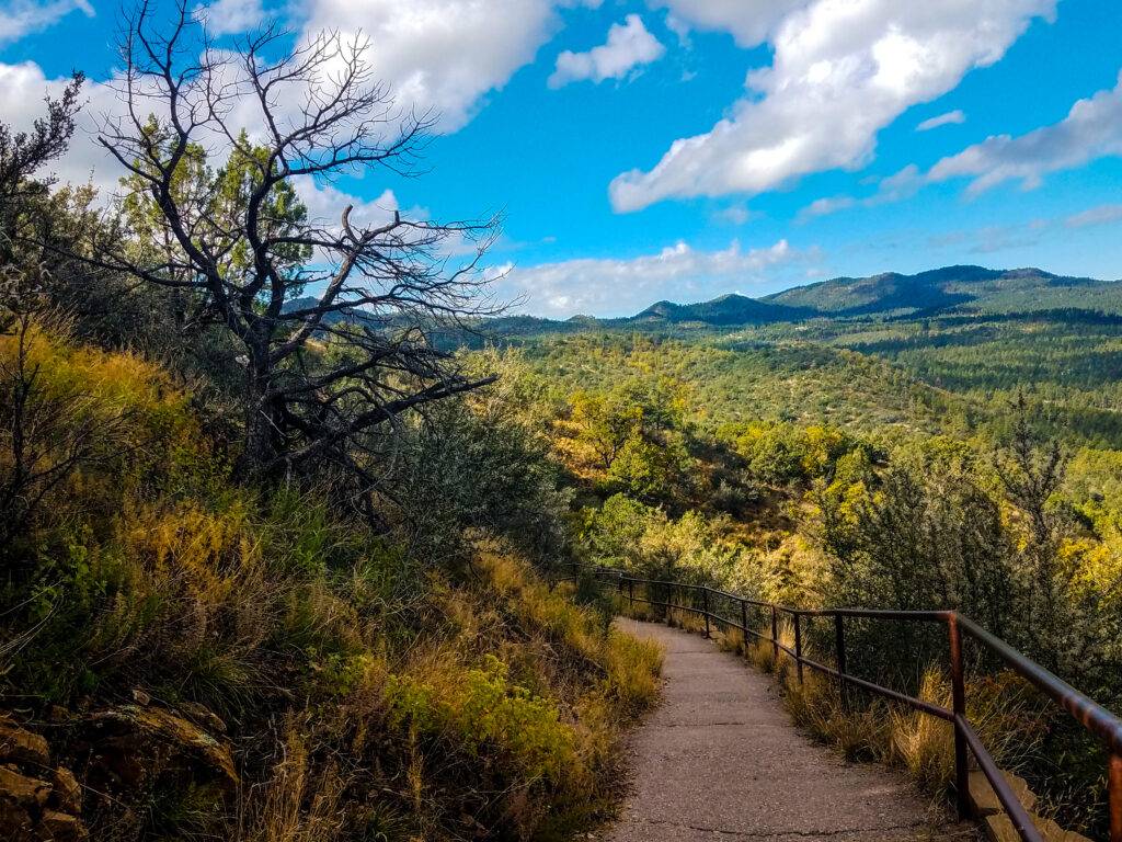 This is the path that leads to the top of Thumb Butte Trail in Prescott National Forest in Prescott, AZ