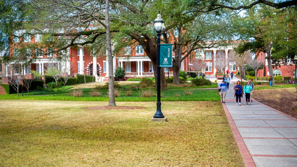 MILLEDGEVILLE, GA - March 4: Campus scene at Georgia College and State University in Milledgeville, GA. The college is one of Georgia's oldest public schools, chartered in 1889.