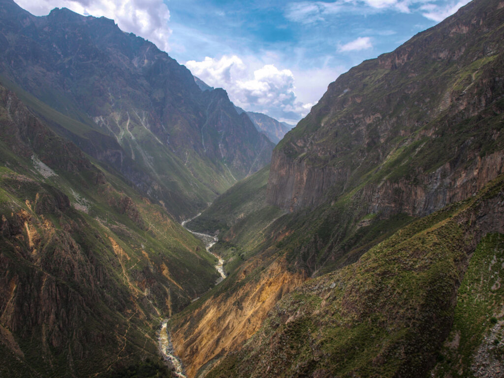 Dramatic landscape of Colca Canyon near Arequipa in southern Peru