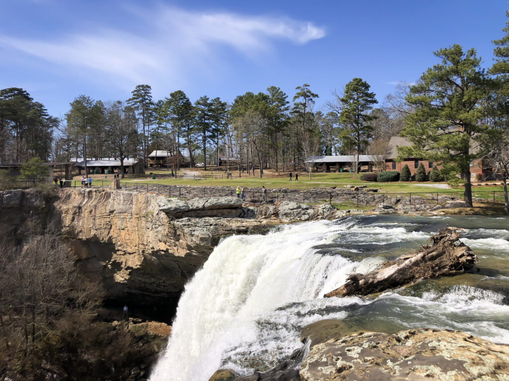 View of Noccalula Falls and Park in Alabama