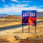 Welcome to Arizona State Sign situated along I-15 at the border with Utah