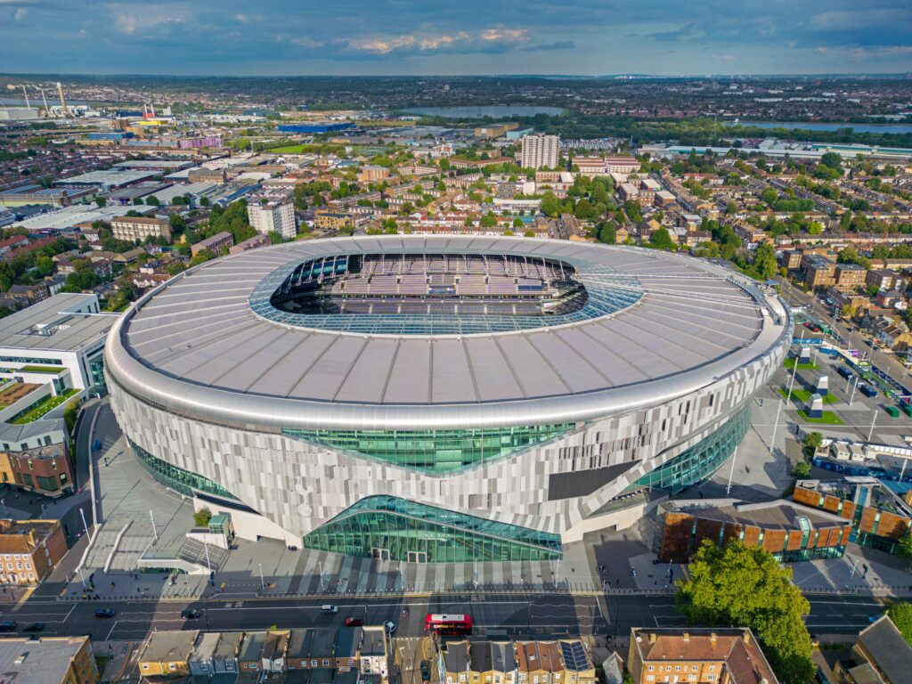 Aerial image of Tottenham Hotspur Stadium
