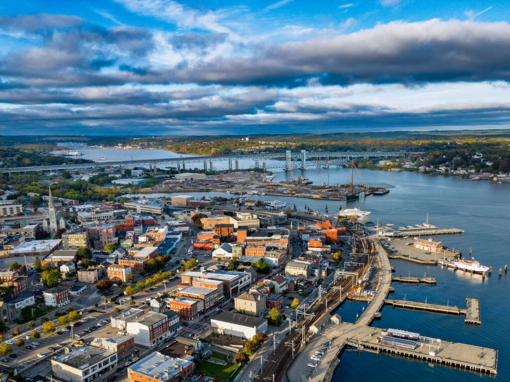 City scape of New London, CT