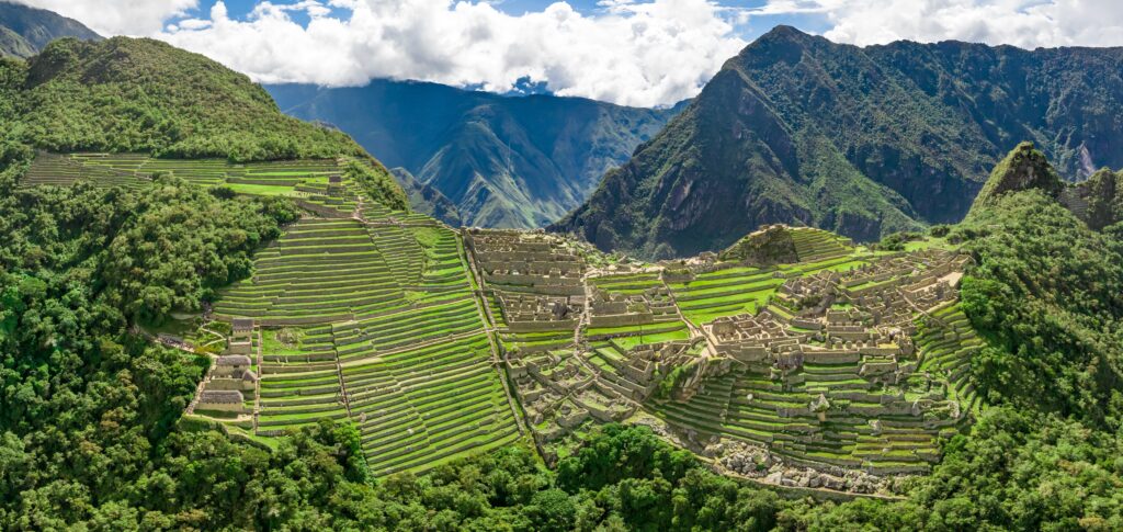 Machu Picchu, Peru. Aerial view