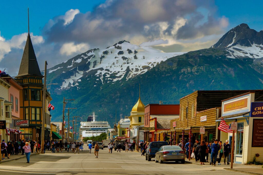 SKAGWAY, ALASKA: Skagway is a borough in Alaska with a full time population of about 1,000 people. During the summer, cruise ships bring in more than 900,000 visitors.