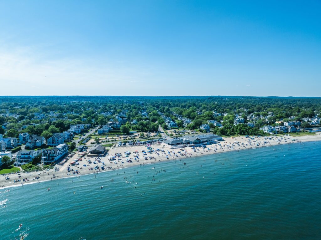 Fairfield Beach on 4th of July Weekend by Drone