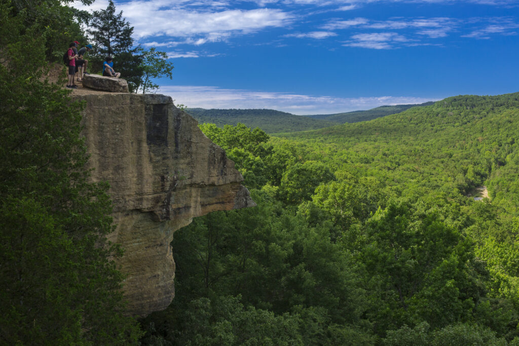 View of Yellow Rock Overlook in Devils Den State Park