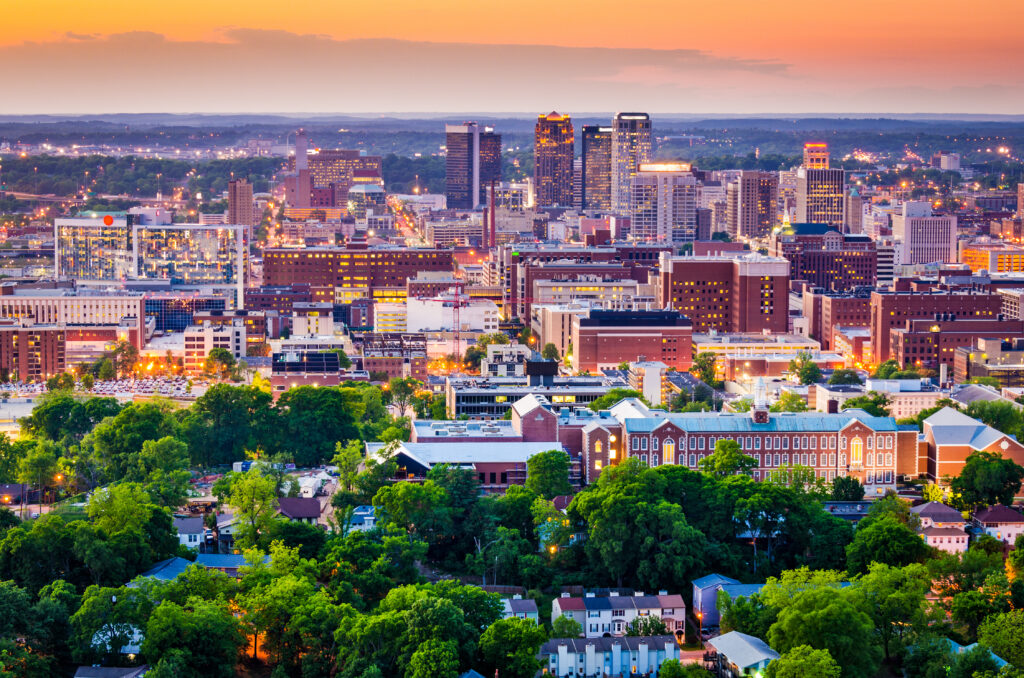 Birmingham, Alabama, USA Downtown City Skyline.