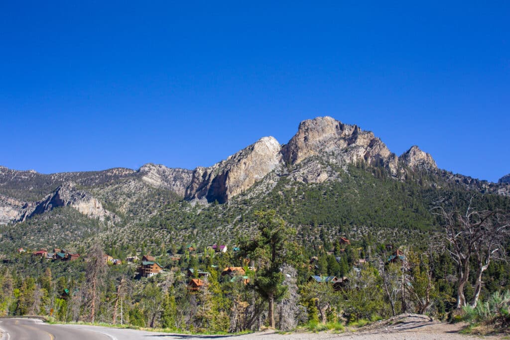 View of beautiful landscape scenery form Mount Charleston Nevada