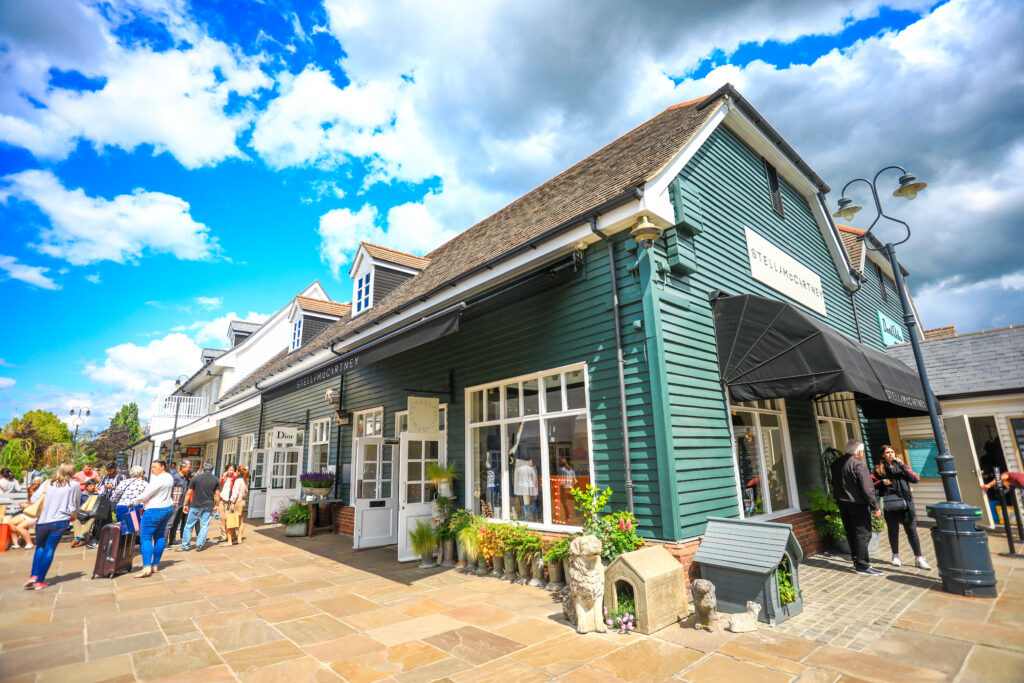 Bicester Village is an outlet shopping centre on the outskirts of Bicester, a town in Oxfordshire