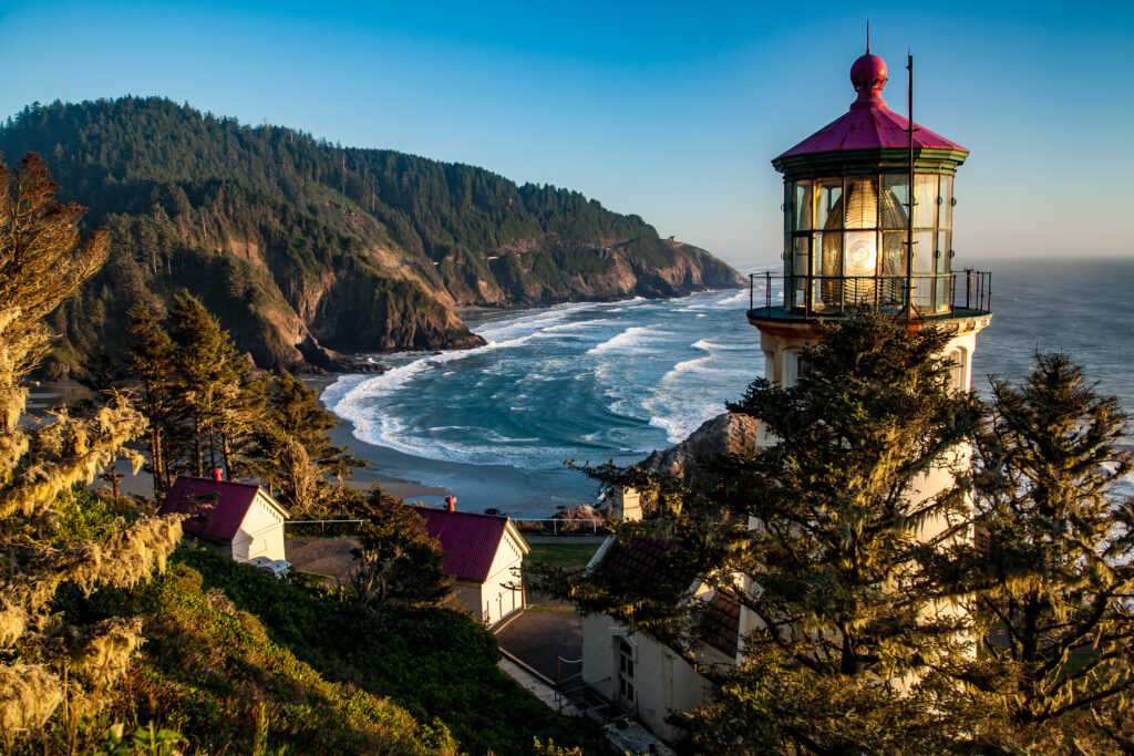 Heceta Head lighthouse on the southern Oregon coast near Florence.